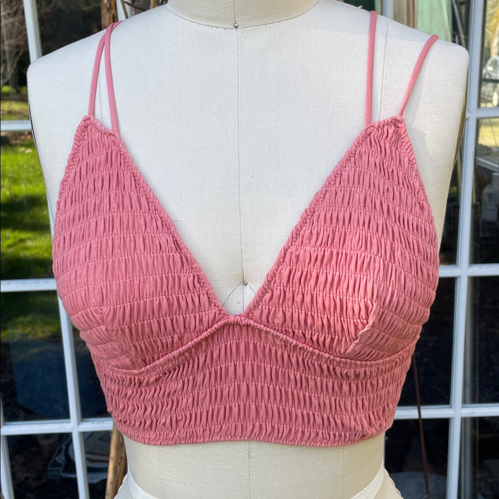 Pink Victoria’s Secret lace Bralette in Salmon